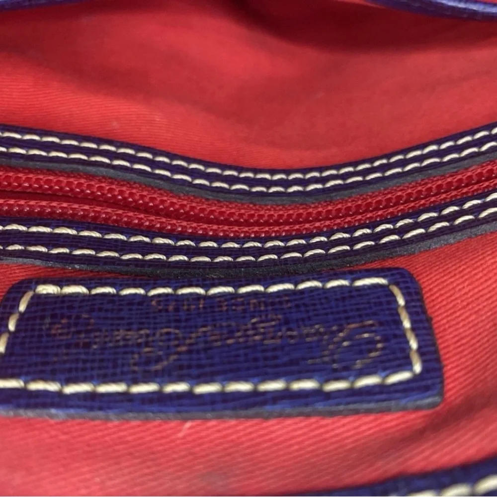 Dooney & Bourke Floral Blue and Yellow  and green Bitsy Satchel - Picture 6 of 7